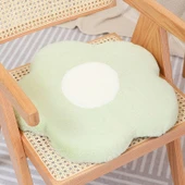 Tavşan Peluş Çiçekli Koltuk Minderi - Turuncu Sarı - 45cm - 8