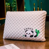 Buz İpek Doudou Lateks Yastık - Gri - 35x25cm - 1