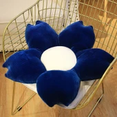 Avrupa Tarzı Petal Peluş Koltuk Minderi - Kırmızı 55cm - 10