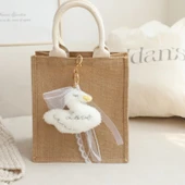 Kuğu Çift Peluş Yastık Kolye - 8*12cm thumbnail 1