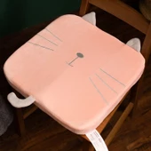 Çizgi Film Desenli Kalınlaştırılmış Hafızalı Köpük Oturma Minderi - Pembe Kedi - 1