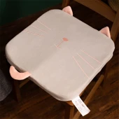 Çizgi Film Desenli Kalınlaştırılmış Hafızalı Köpük Oturma Minderi - Pembe Kedi - 12