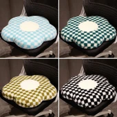 Çiçek Desenli Hafızalı Köpük Oturma Minderi - Mavi Çiçekli - 45x45x4cm thumbnail 11