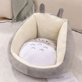 Çizgi Film Peluş Oturma Minderi - Gri Totoro 50x45x35cm - 5