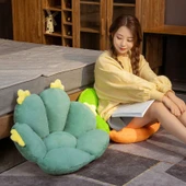 Havuç Kaktüs Tavşan Tüyü Yarım Çevre Minder Sırt Desteği - Çilek 55*65cm thumbnail 12