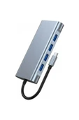 Aksesuarcı 11in1 Macbook Pro Air Type-C Çevirici Dönüştürücü Çoklayıcı Pd Şarj Hdmi Sd Network Vga Girişli Taşınabilir Adaptör - 6