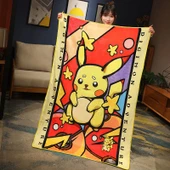 Çizgi Film Desenli Battaniye - Pikachu (Hediye Kutulu) 110x160cm - 9