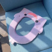 Köpek Balığı Klozet Kapak Pedi - Mor - 2