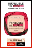 L'OREAL PARİS Infaillible 24h Fresh Wear Pudra Fondöten 180 Rose Sand - 1