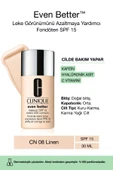 CLİNİQUE Even Better™ Doğal Bitişli Fondöten Spf 15 - Renk: Cn 08 Linen 30ml | C Vitamini - 1