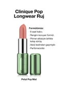 CLİNİQUE Pop Longwear™ Gün Boyu Kalıcı Ruj - Renk: Blush Pop 3.9g | Mat Bitiş - 1