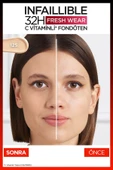 L'OREAL PARİS L'oréal Paris Infaillible 32h Fresh Wear C Vitaminli Fondöten - 125 Natural Beige Kapatıcı thumbnail 5