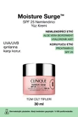 CLİNİQUE Moisture Surge™ Spf 25 Nemlendirici Yüz Kremi - 30ml | Aloe Vera Bioferment, Hyalüronik Asit - 1