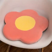 Hafızalı Köpük Çiçek Minder - Sarı Kadife - 50x5 cm - 10