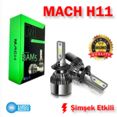 Mach Bam5 H11 Beyaz Led Xenon Far ve sis Ampül Zenon Led Şimşek Etkili - 2