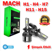 Mach Bam5 H7 Beyaz Led Xenon Far Ampül Zenon Led Işık Şimşek Etkili - 2