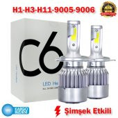C6 LED XENON FAR SİS AMPÜL ZENON H1-H3-H11-9005-9006 BEYAZ - MAVİ - 1