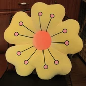 Unutma Beni Çiçeği Peluş Minder - Sarı - 55x55cm - 1