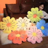 Unutma Beni Çiçeği Peluş Minder - Sarı - 55x55cm - 6