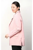 pembe  pamuk blazer ceket kadın - 1