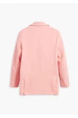 pembe  pamuk blazer ceket kadın - 5
