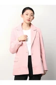 pembe  pamuk blazer ceket kadın - 2