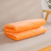Çift Taraflı Kristal Süper Yumuşak Battaniye - Turuncu 100x170cm - 11