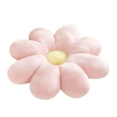 Tavşan Tüyü Sekiz Yapraklı Çiçek Peluş Yastık - Mor - 60cm thumbnail 6