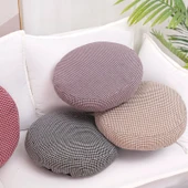 Kazayağı Desenli Pamuk Futon Minder - Haki Beyaz Ekose - 60cm - 12