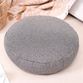 Kazayağı Desenli Pamuk Futon Minder - Kırmızı Beyaz Ekose - 50cm - 6
