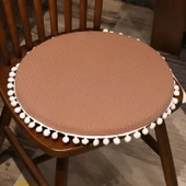 Yuvarlak Hafızalı Köpük Oturma Minderi - Koyu Kahve - 39cm - 6