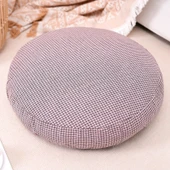 Kazayağı Desenli Pamuk Futon Minder - Haki Beyaz Ekose - 60cm - 3