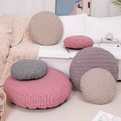 Kazayağı Desenli Pamuk Futon Minder - Haki Beyaz Ekose - 75cm - 8