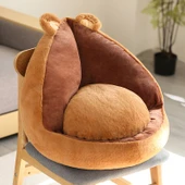 Peluş Çocuk Minder Koltuğu - Kahverengi - 1