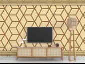 3 Boyutlu Kahverengi Geometrik Çizim Duvar Kağıdı thumbnail 3