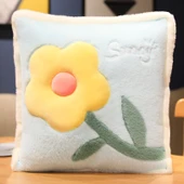 Çiçek Minder Yastık 3'ü 1 Arada - Gri Yastık 45cm thumbnail 8