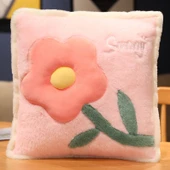 Çiçek Minder Yastık 3'ü 1 Arada - Gri Yastık 45cm thumbnail 11