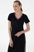 U.S. Polo Assn. 20007 Kadın V Yaka Kısa Kollu Günlük Gecelik - 12
