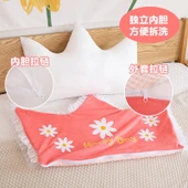 Çift Taraflı Taç Yastık - Açık Pembe Papatya - 85x150cm thumbnail 6