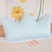 Çift Taraflı Taç Yastık - Açık Pembe Papatya - 85x150cm thumbnail 11