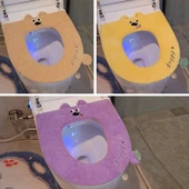 Antibakteriyel Meyve Sebze Köpek Klozet Kapağı - Köpek Muz - 44x37cm - 4