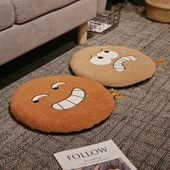 PP Pamuklu Açık Kahverengi Terli Peluş Minder - 40x40x10cm - 4