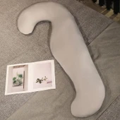 Buz İpek Bacak Yastığı - Gri - 130cm - 1