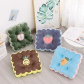 Çizgi Film Meyve Peluş Minder - Elma Kare 42cm - 1