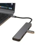 Aksesuarcı 7in1 Macbook Pro Huawei Dell Uyumlu Type-C To 4K Hdmi+Usb3.0+SD/TF+PD Taşınabilir Adaptör - 2