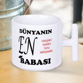 Dünyanın En Yakışıklı Tatlı Mükemmel Harika Babası Yazılı 1 Adet T Kupa Babalar Gününe Özel Hediyelik T Kupa thumbnail 1