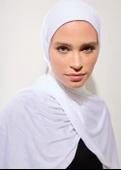 Tesettür Şal - Beyaz thumbnail 2