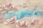 Soft Pembe Gül Desenli Duvar Kağıdı - 7