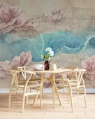 Soft Pembe Gül Desenli Duvar Kağıdı - 5