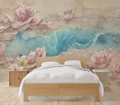 Soft Pembe Gül Desenli Duvar Kağıdı - 2